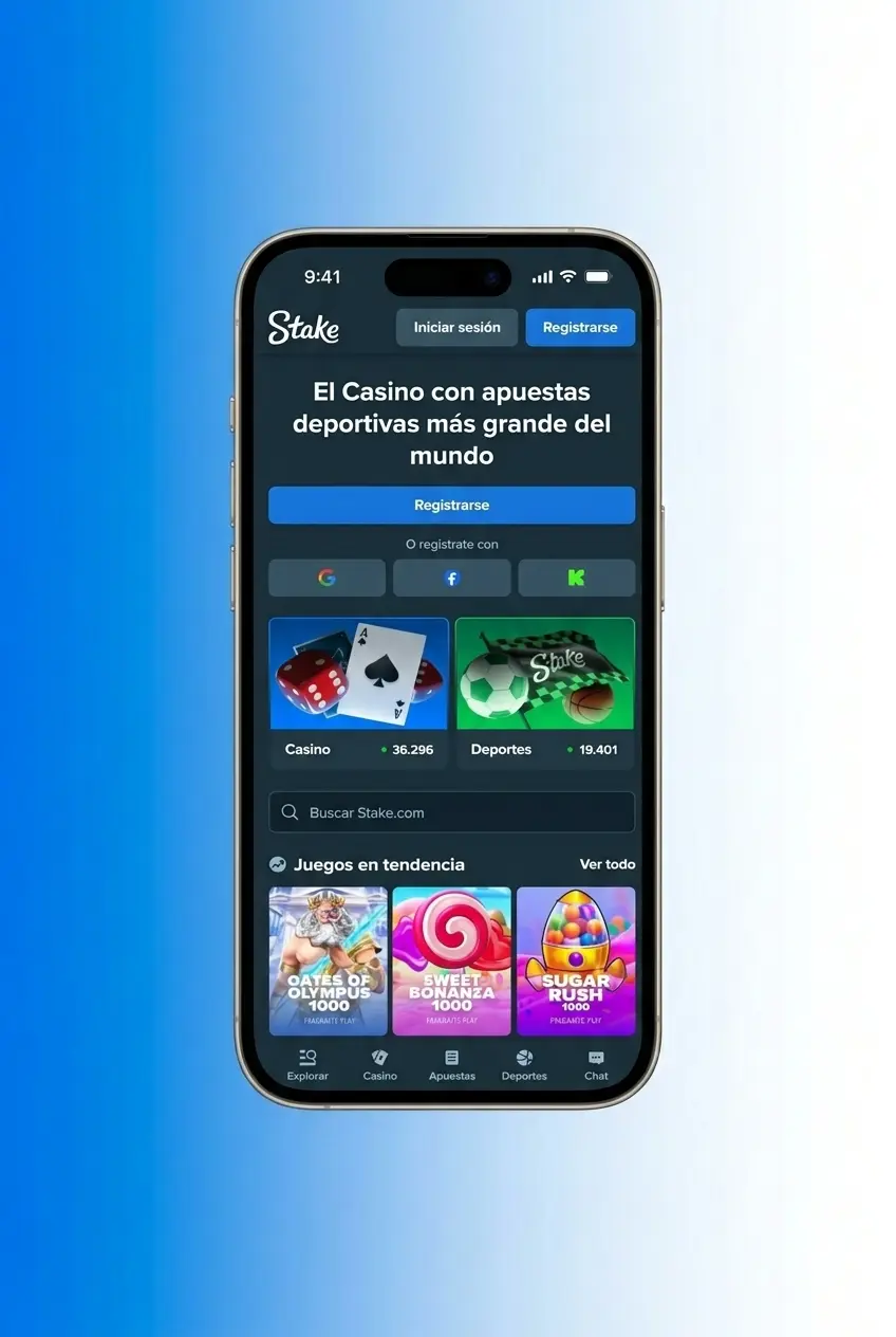 App de Stake.com en móvil con apuestas de hockey sobre hielo disponibles para iOS y Android en Argentina