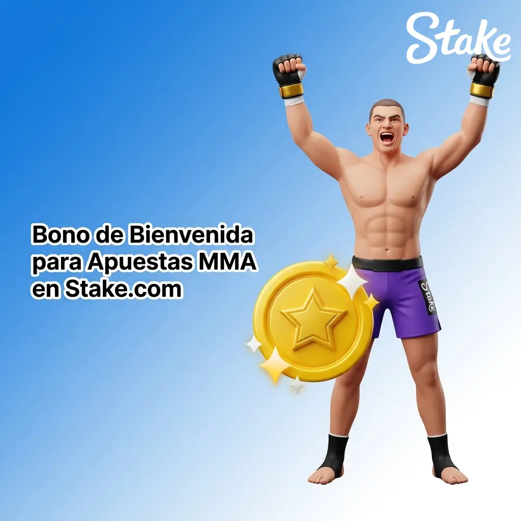 Bono de bienvenida Stake.com para apuestas MMA y UFC en Argentina, disponible para nuevos usuarios registrados.