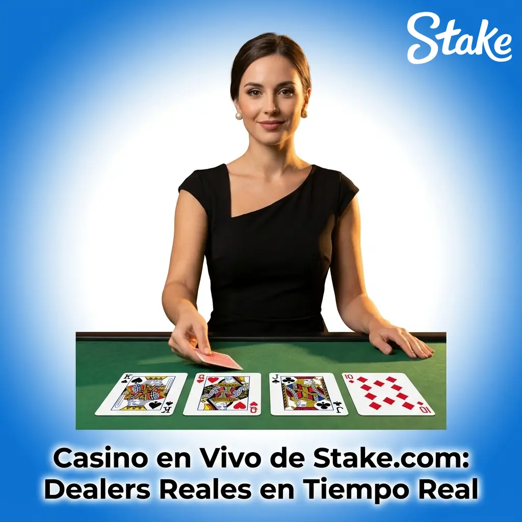 Casino en vivo de Stake.com con dealers reales transmitidos desde estudios profesionales en tiempo real