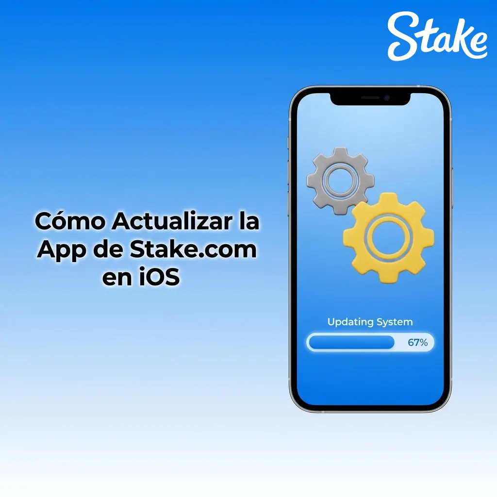 Pantalla de actualización de la app Stake.com en iOS desde Safari con botón de instalación visible en iPhone