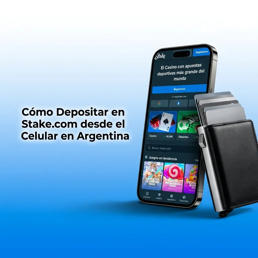Depósito en Stake.com desde celular en Argentina con app iOS y Android, billetera digital y métodos de pago