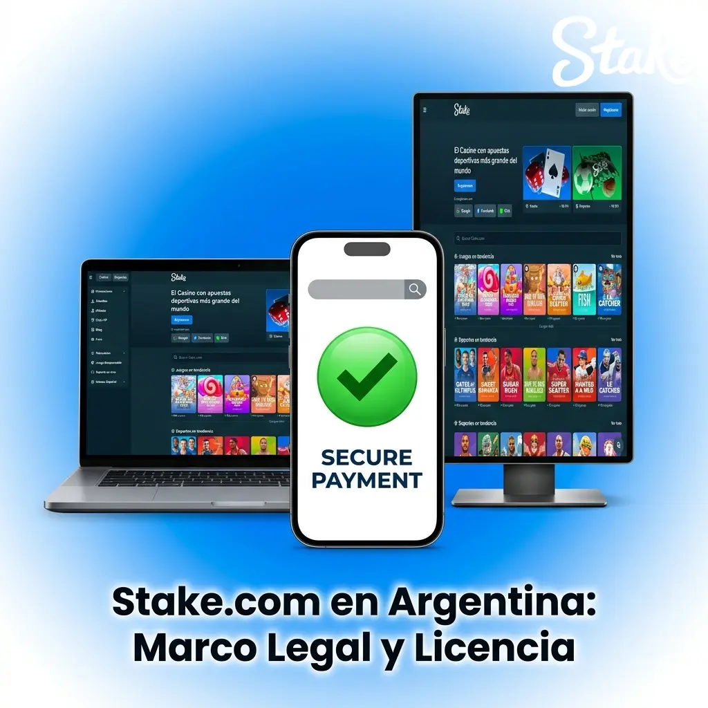 Stake.com en Argentina con licencia de Curaçao N.º 8048/JAZ, regulación provincial y encriptación SSL 256 bits