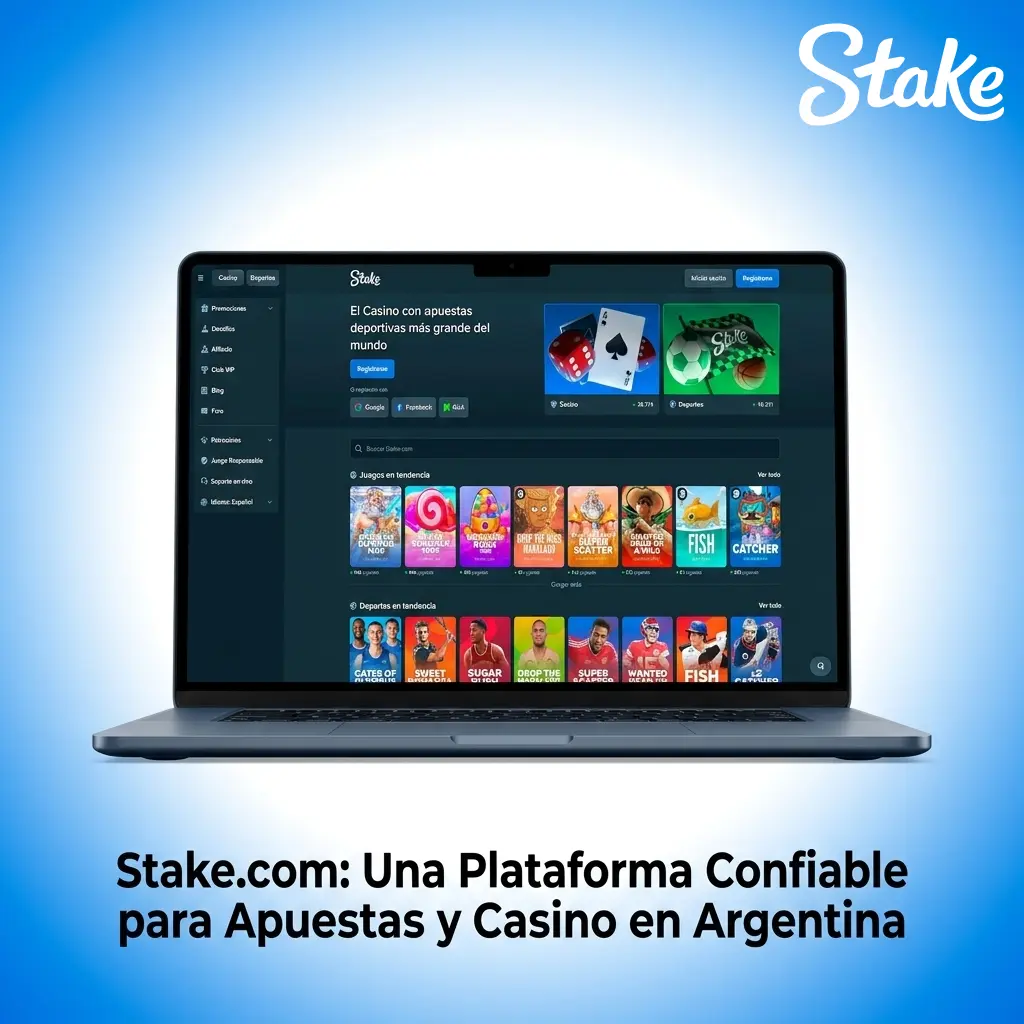 Plataforma de apuestas y casino Stake.com disponible en Argentina con deportes, casino en vivo y app móvil